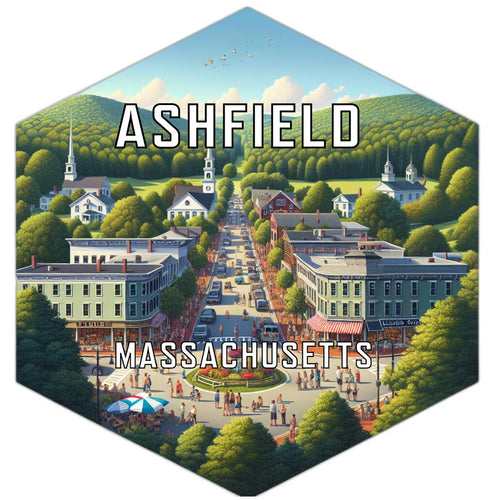 Ashfield Massachusetts Travel Destination Souvenir Vinyl Decal Sticker 6-Inch