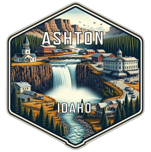 Ashton Idaho Travel Destination Souvenir Vinyl Decal Sticker 4-Inch