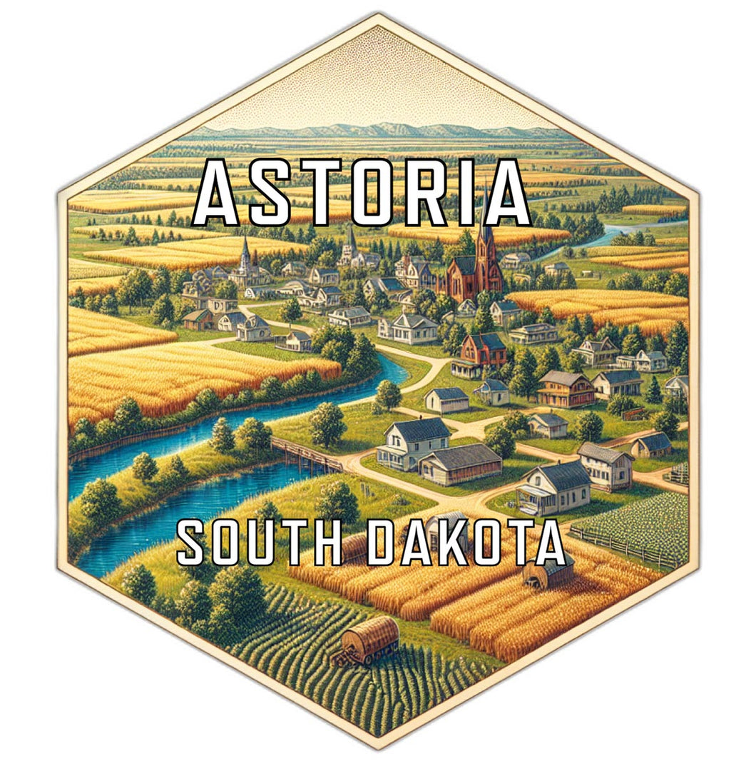 Astoria South Dakota Travel Destination Souvenir Vinyl Decal Sticker 6-Inch