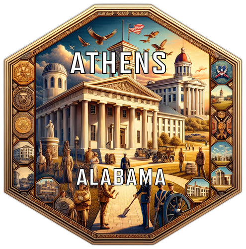 Athens Alabama Travel Destination Souvenir Vinyl Decal Sticker 2-Inch