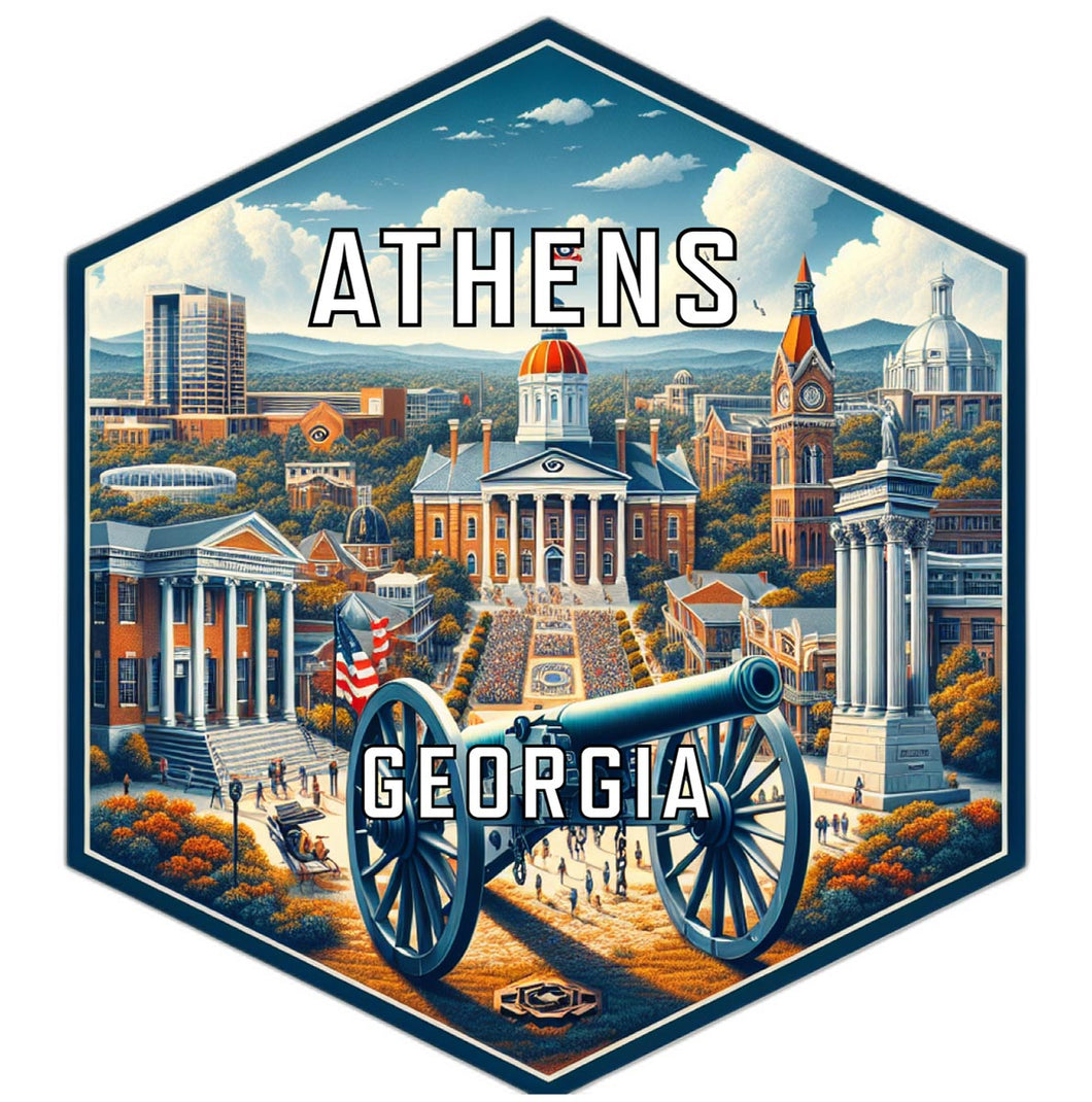 Athens Georgia Travel Destination Souvenir Vinyl Decal Sticker 2-Inch