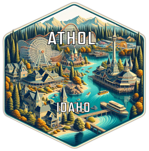 Athol Idaho Travel Destination Souvenir Vinyl Decal Sticker 2-Inch