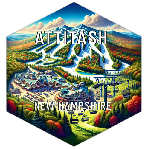 Attitash New Hampshire Travel Destination Souvenir Vinyl Decal Sticker 6-Inch