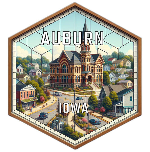 Auburn Iowa Travel Destination Souvenir Vinyl Decal Sticker 6-Inch