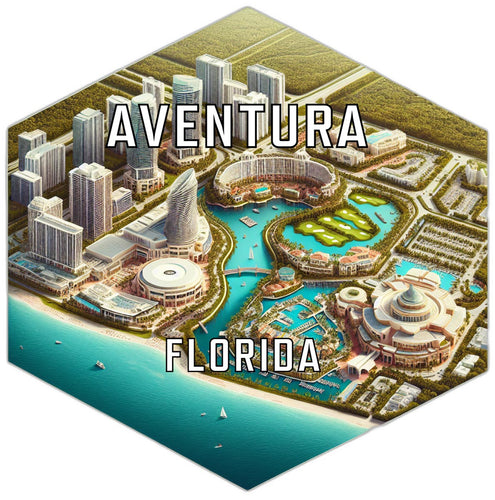 Aventura Florida Travel Destination Souvenir Vinyl Decal Sticker 2-Inch