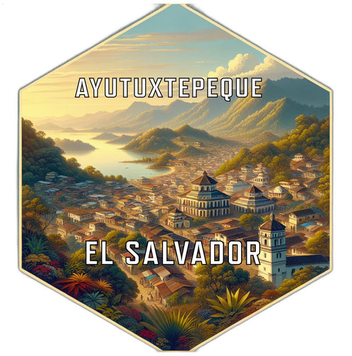 Ayutuxtepeque El Salvador Souvenir Travel Destination Die Cut Hexagon Fridge Magnet 2-Inch