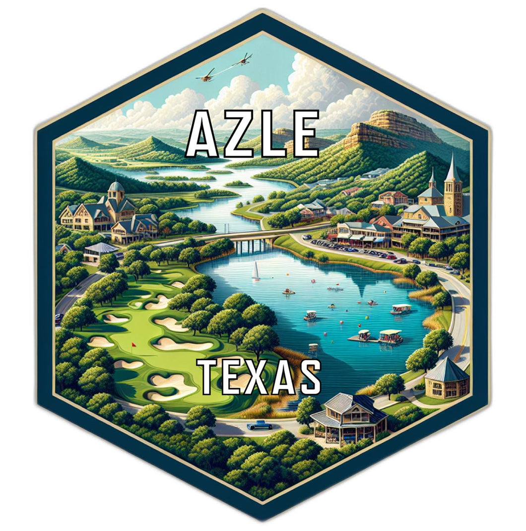 Azle Texas Travel Destination Souvenir Vinyl Decal Sticker 2-Inch