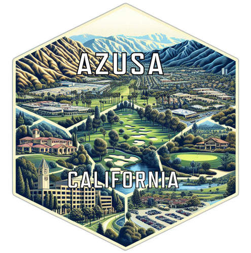 Azusa California Travel Destination Souvenir Vinyl Decal Sticker 6-Inch
