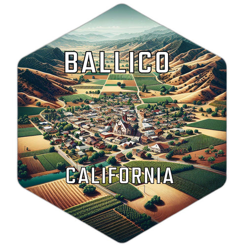 Ballico California Travel Destination Souvenir Vinyl Decal Sticker 4-Inch