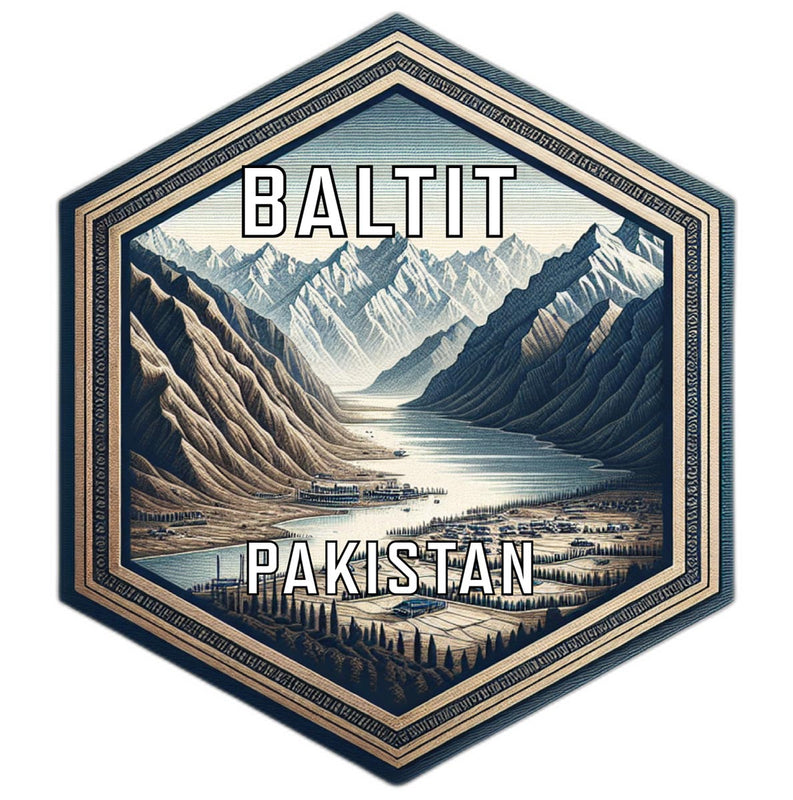 Baltit Pakistan Souvenir Travel Destination Die Cut Hexagon Fridge Magnet 2-Inch