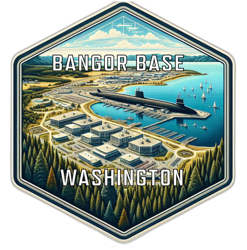Bangor Base Washington Travel Destination Souvenir Vinyl Decal Sticker 2-Inch
