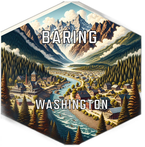 Baring Washington Travel Destination Souvenir Vinyl Decal Sticker 6-Inch