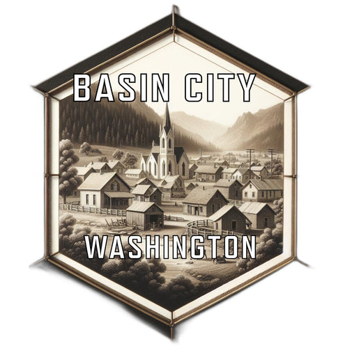 Basin City Washington Travel Destination Souvenir Vinyl Decal Sticker 2-Inch
