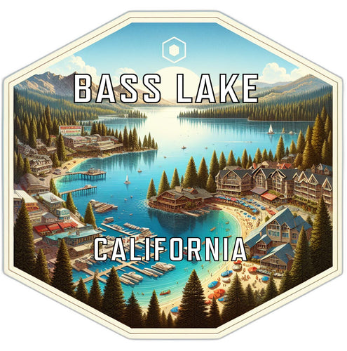 Bass Lake California Travel Destination Souvenir Vinyl Decal Sticker 6-Inch
