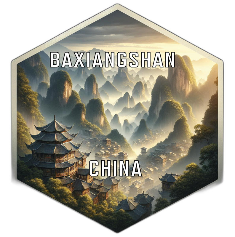 Baxiangshan China Travel Destination Souvenir Vinyl Decal Sticker 6-Inch