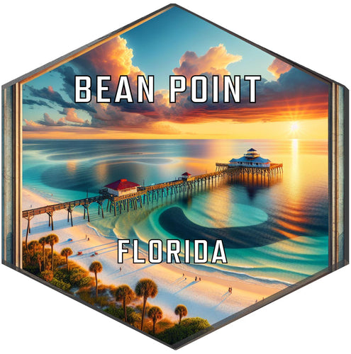 Bean Point Florida Travel Destination Souvenir Vinyl Decal Sticker 2-Inch