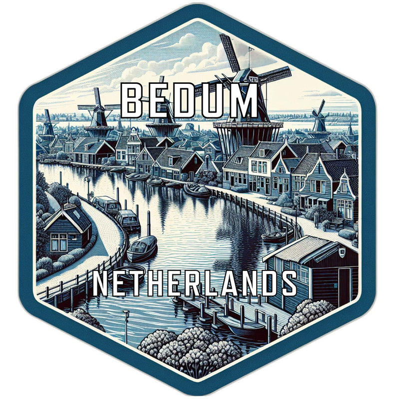 Bedum Netherlands Travel Destination Souvenir Vinyl Decal Sticker 2-Inch