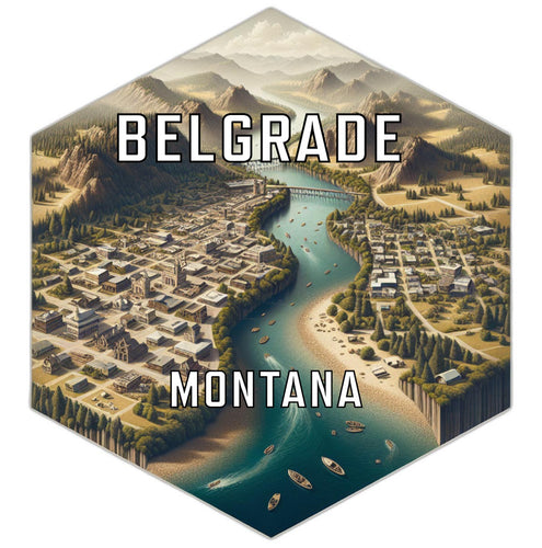 Belgrade Montana Travel Destination Souvenir Vinyl Decal Sticker 4-Inch