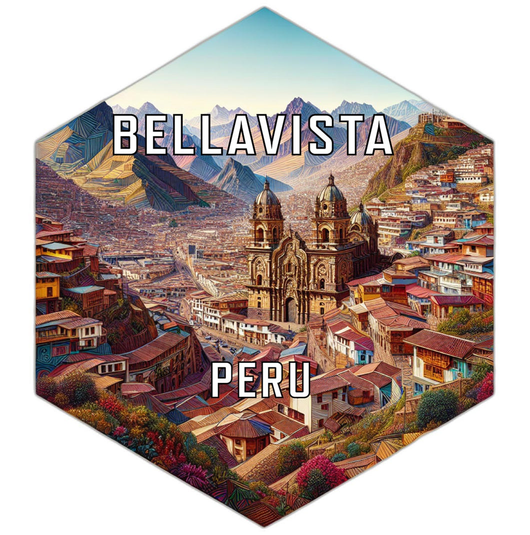 Bellavista Peru Travel Destination Souvenir Vinyl Decal Sticker 6-Inch
