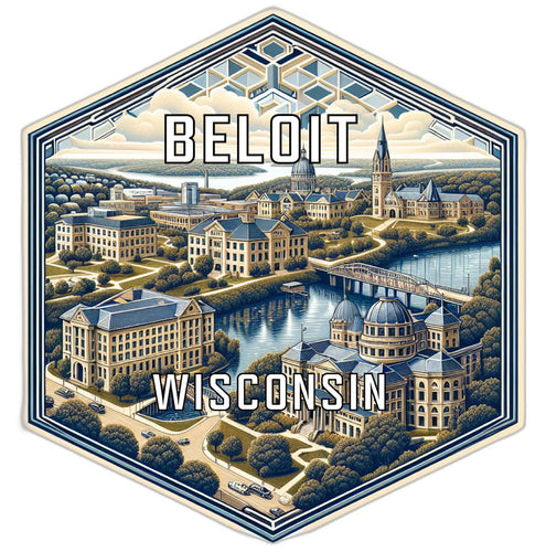Beloit Wisconsin Travel Destination Souvenir Vinyl Decal Sticker 4-Inch