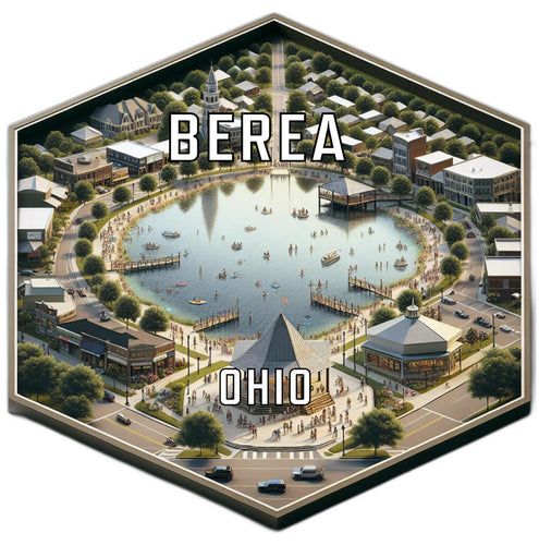 Berea Ohio Travel Destination Souvenir Vinyl Decal Sticker 6-Inch
