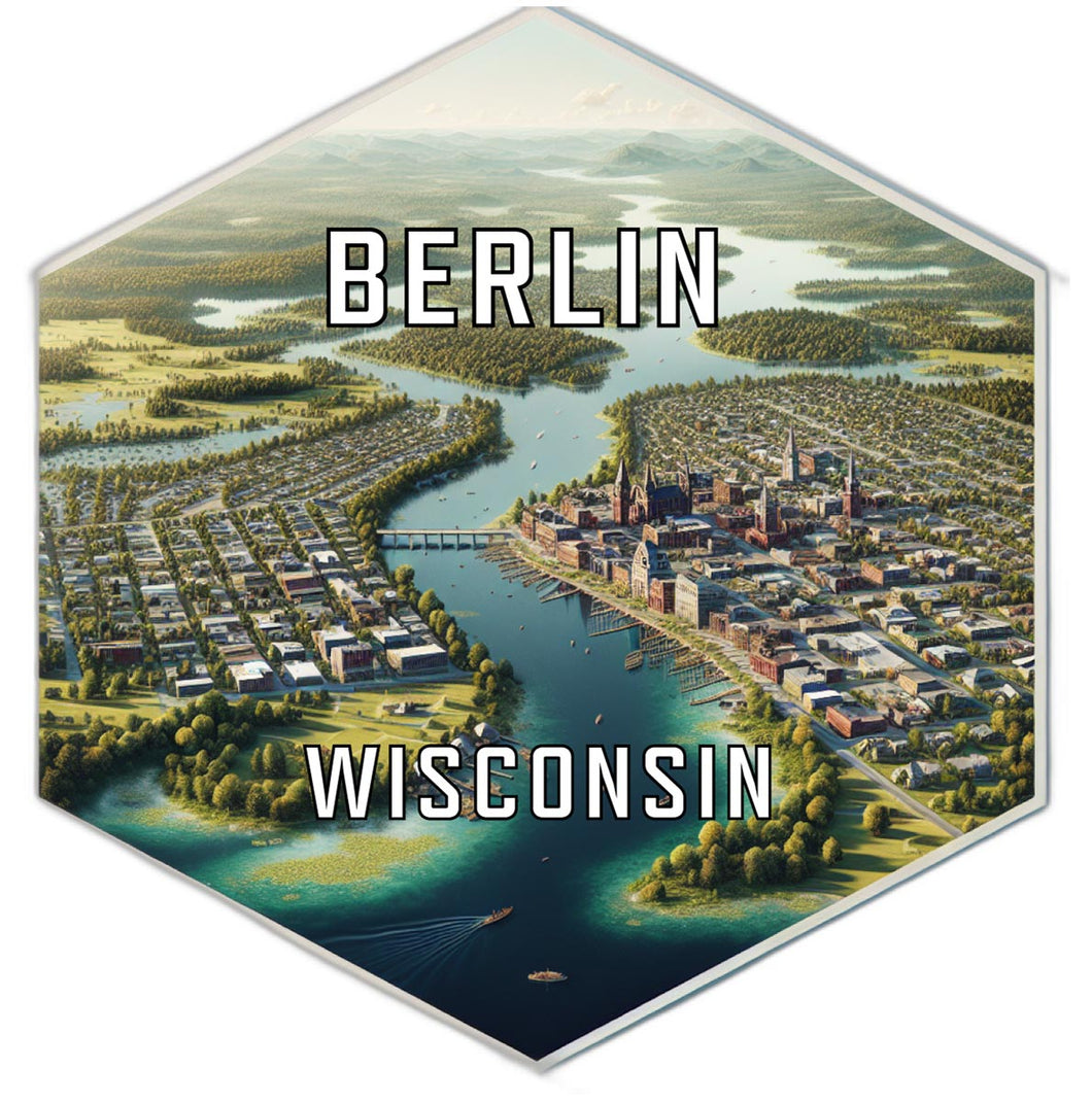 Berlin Wisconsin Travel Destination Souvenir Vinyl Decal Sticker 4-Inch