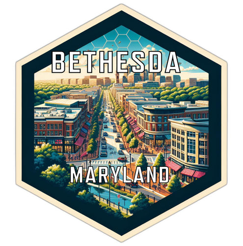 Bethesda Maryland Travel Destination Souvenir Vinyl Decal Sticker 4-Inch