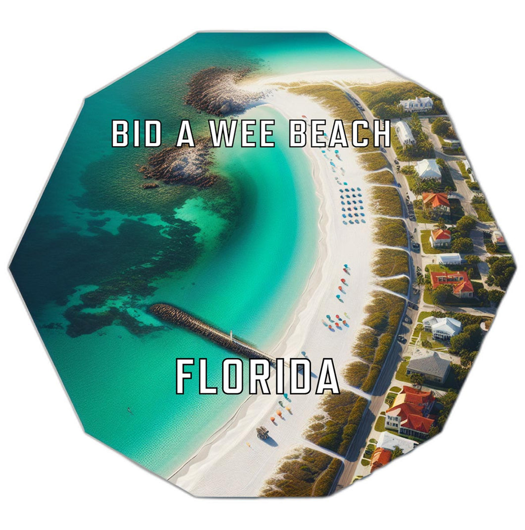 Bid A Wee Beach Florida Travel Destination Souvenir Vinyl Decal Sticker 2-Inch