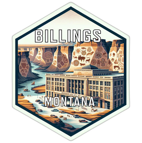 Billings Montana Travel Destination Souvenir Vinyl Decal Sticker 6-Inch