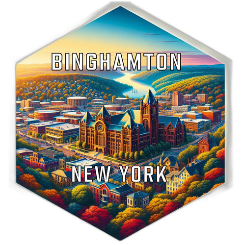 Binghamton New York Travel Destination Souvenir Vinyl Decal Sticker 2-Inch