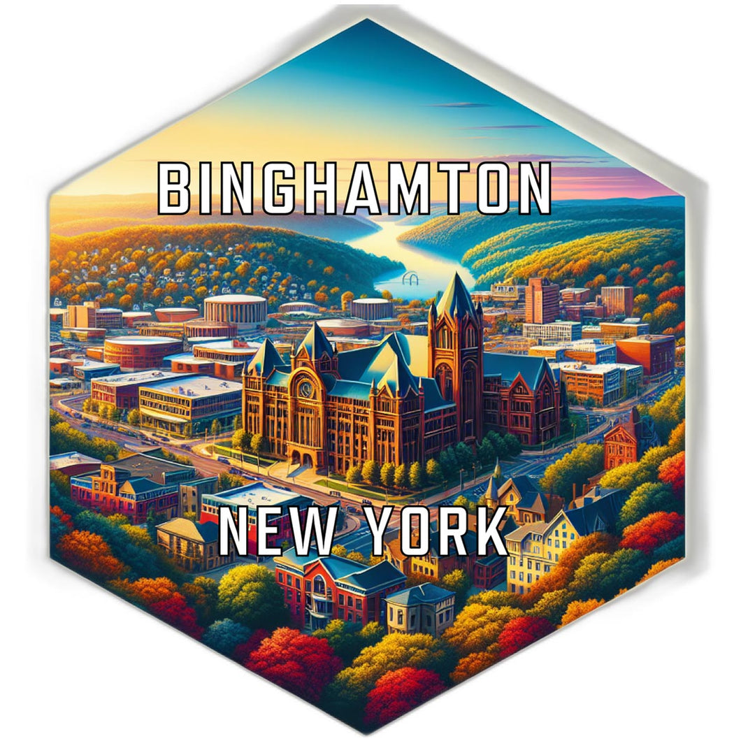Binghamton New York Travel Destination Souvenir Vinyl Decal Sticker 2-Inch