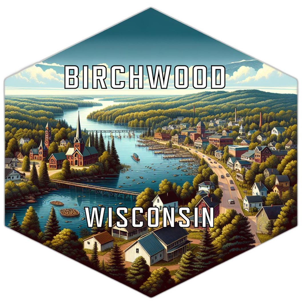 Birchwood Wisconsin Travel Destination Souvenir Vinyl Decal Sticker 6-Inch