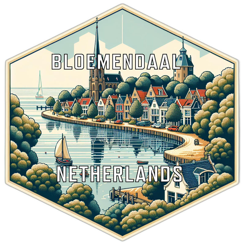 Bloemendaal Netherlands Travel Destination Souvenir Vinyl Decal Sticker 4-Inch
