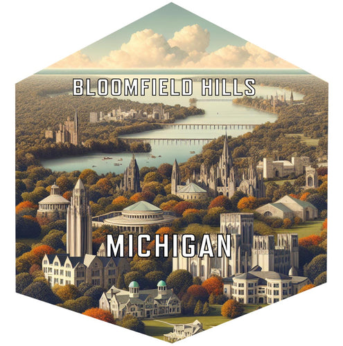 Bloomfield Hills Michigan Travel Destination Souvenir Vinyl Decal Sticker 2-Inch