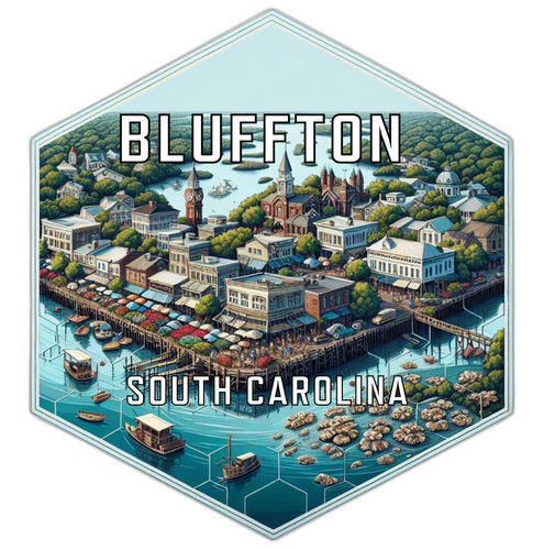 Bluffton South Carolina Travel Destination Souvenir Vinyl Decal Sticker 6-Inch