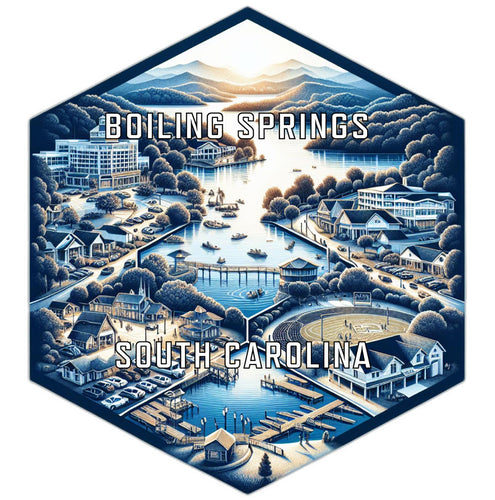 Boiling Springs South Carolina Travel Destination Souvenir Vinyl Decal Sticker 2-Inch