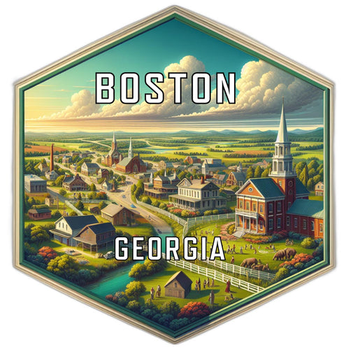 Boston Georgia Travel Destination Souvenir Vinyl Decal Sticker 4-Inch