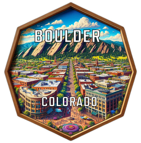 Boulder Colorado Travel Destination Souvenir Vinyl Decal Sticker 4-Inch