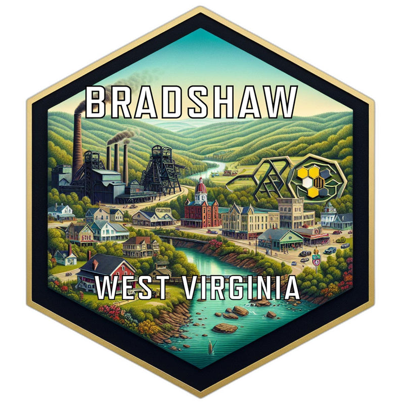 Bradshaw West Virginia Travel Destination Souvenir Vinyl Decal Sticker 2-Inch