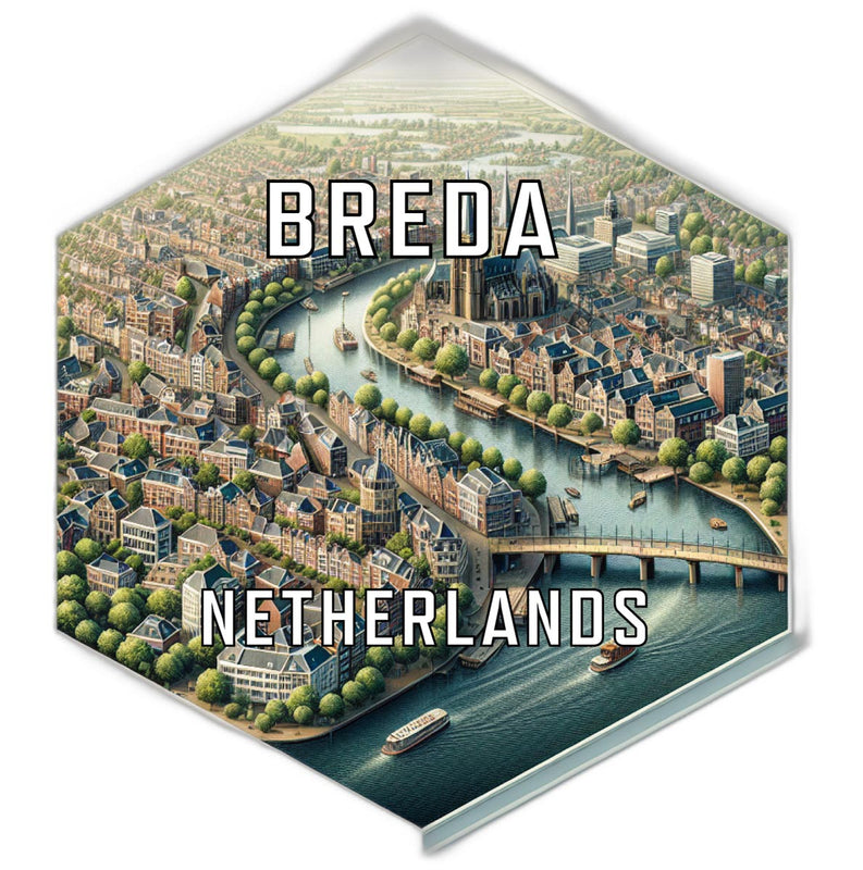 Breda Netherlands Travel Destination Souvenir Vinyl Decal Sticker 2-Inch