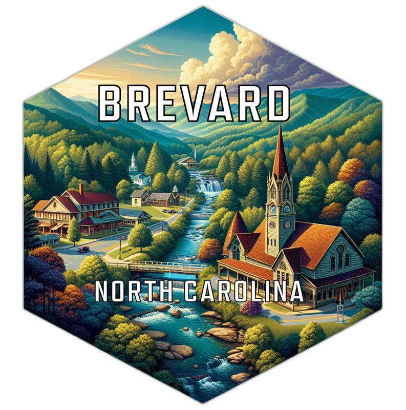 Brevard North Carolina Travel Destination Souvenir Vinyl Decal Sticker 2-Inch