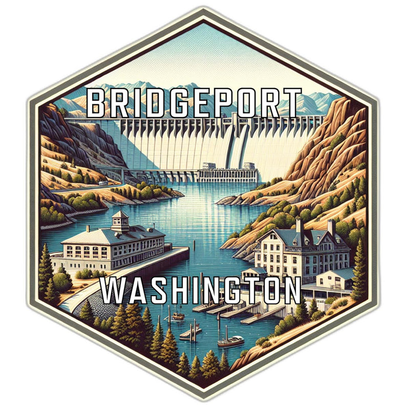 Bridgeport Washington Travel Destination Souvenir Vinyl Decal Sticker 2-Inch