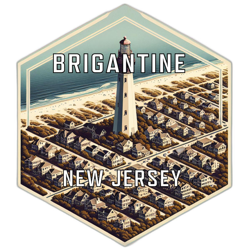 Brigantine New Jersey Travel Destination Souvenir Vinyl Decal Sticker 6-Inch