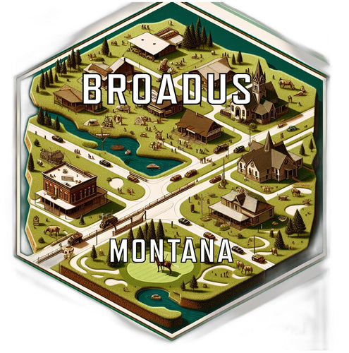 Broadus Montana Travel Destination Souvenir Vinyl Decal Sticker 2-Inch