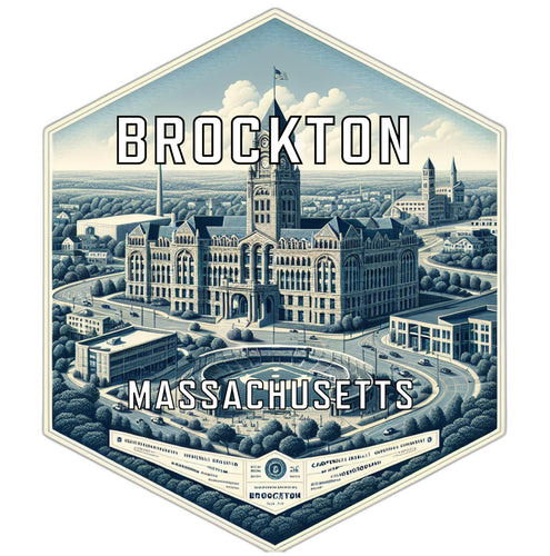 Brockton Massachusetts Travel Destination Souvenir Vinyl Decal Sticker 4-Inch