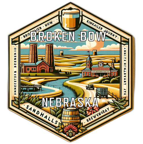 Broken Bow Nebraska Travel Destination Souvenir Vinyl Decal Sticker 6-Inch