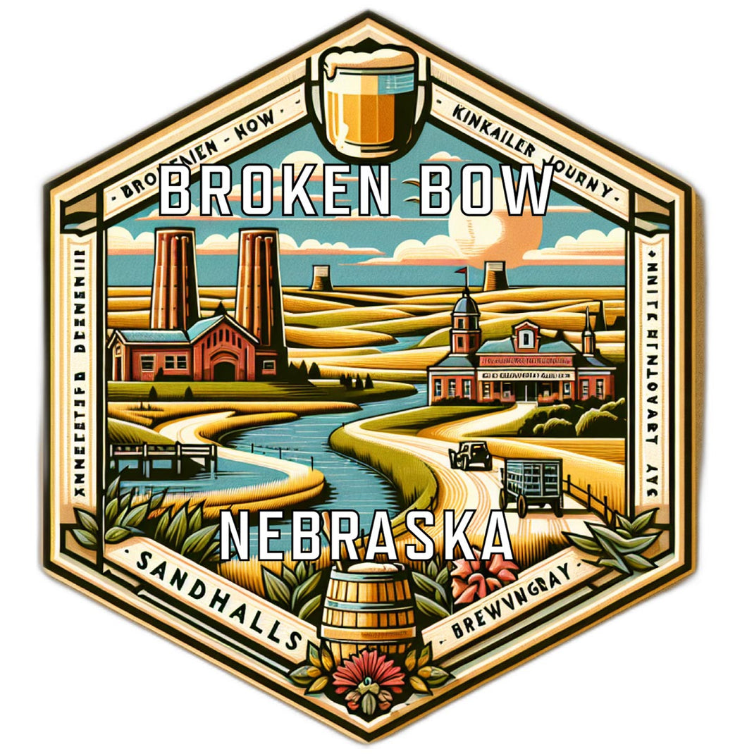 Broken Bow Nebraska Travel Destination Souvenir Vinyl Decal Sticker 6-Inch