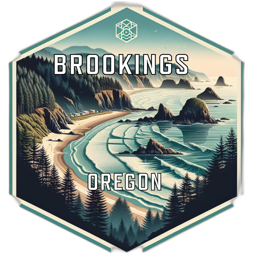 Brookings Oregon Travel Destination Souvenir Vinyl Decal Sticker 6-Inch