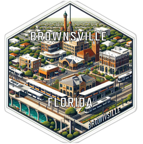 Brownsville Florida Travel Destination Souvenir Vinyl Decal Sticker 2-Inch