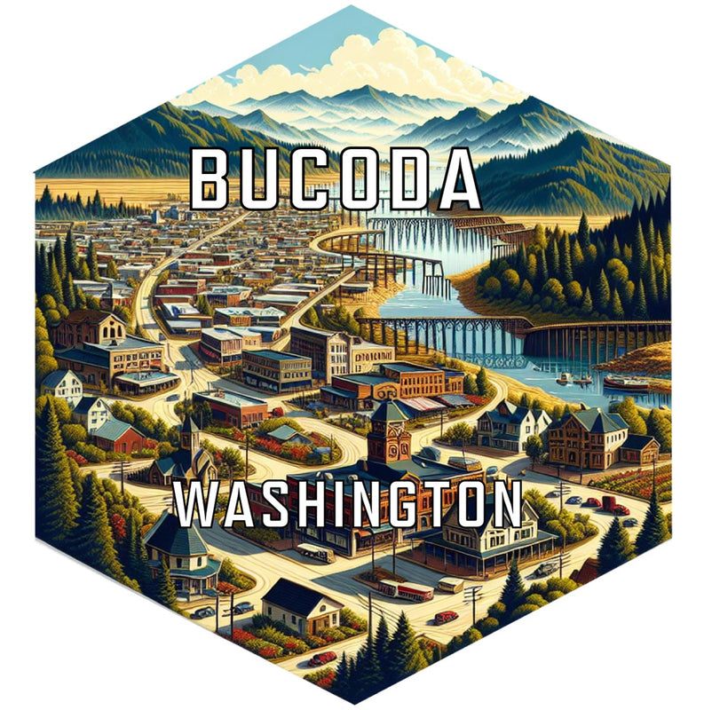 Bucoda Washington Travel Destination Souvenir Vinyl Decal Sticker 6-Inch